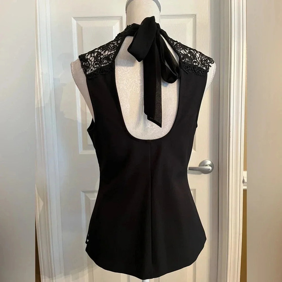 Bebe Crochet Sequence‎ Designed Black Top Medium - Picture 4 of 10